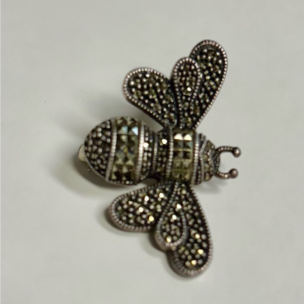 Vintage Preowned Judith Jack Sterling Silver Marcasite Bumble Bee